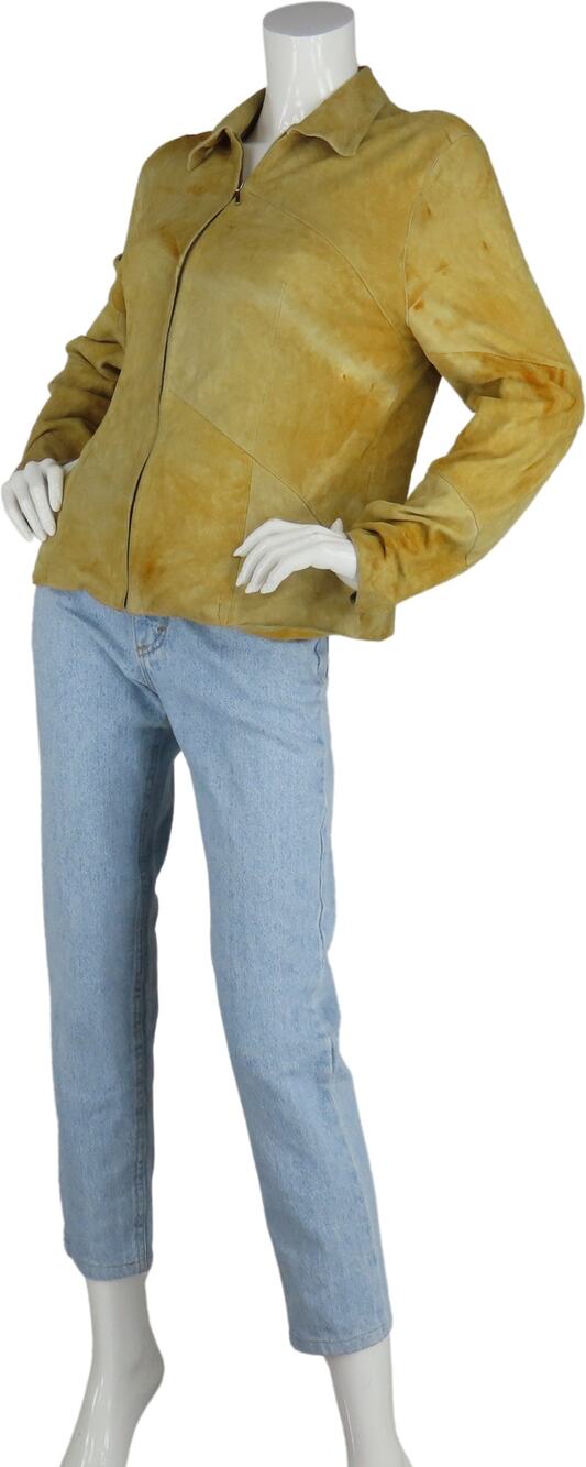 Nicola Berti Made in Italy Moto Rust Distressed Tan Suede Leather jacket